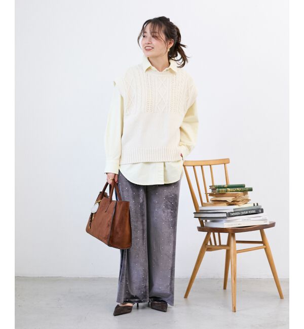  「《WEB限定アイテム》グリッタードットベロアイージーパンツ」|その他|