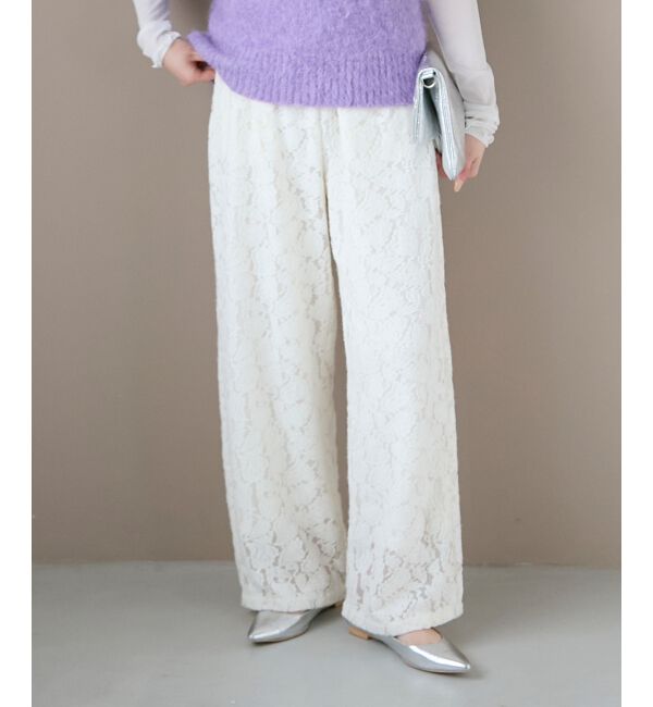  「《WEB限定アイテム》起毛レースイージーパンツ」|その他|