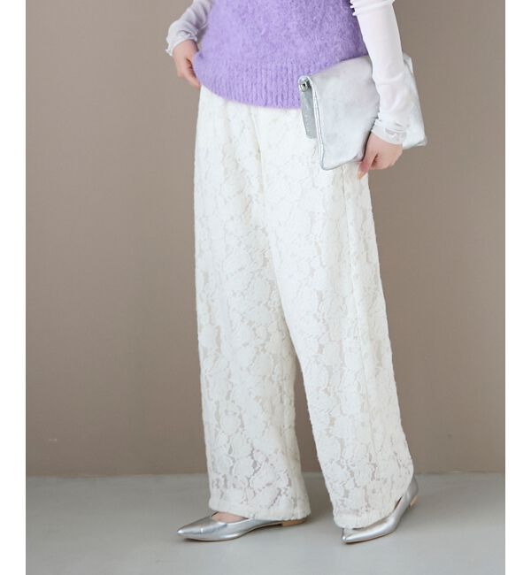  「《WEB限定アイテム》起毛レースイージーパンツ」|その他|