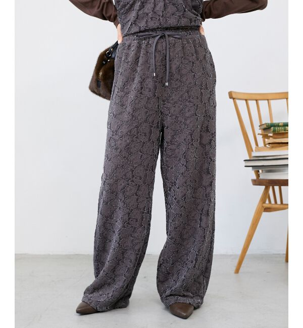  「《WEB限定アイテム》起毛レースイージーパンツ」|その他|