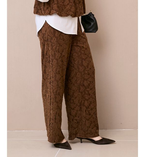  「《WEB限定アイテム》起毛レースイージーパンツ」|その他|