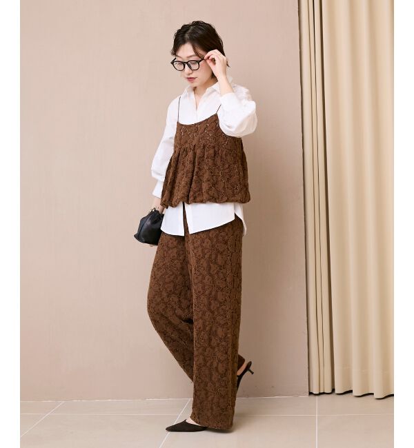  「《WEB限定アイテム》起毛レースイージーパンツ」|その他|