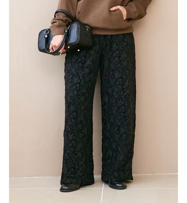  「《WEB限定アイテム》起毛レースイージーパンツ」|その他|