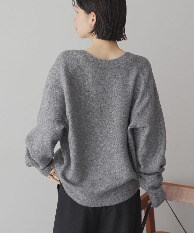 AMERICAN HOLIC「Vネックラメニットカーディガン」|カーディガン|