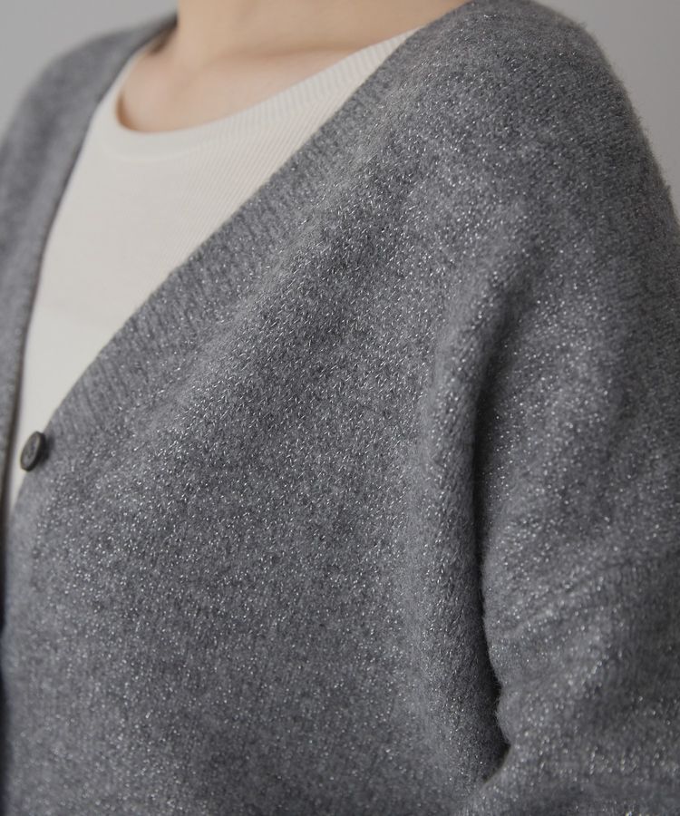 AMERICAN HOLIC「Vネックラメニットカーディガン」|カーディガン|