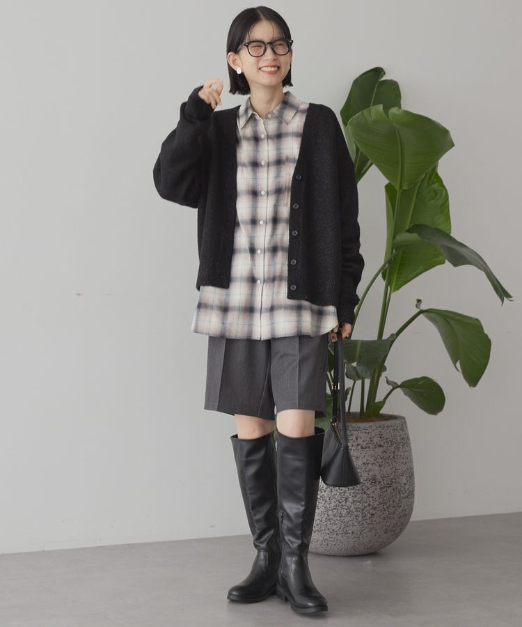 AMERICAN HOLIC「Vネックラメニットカーディガン」|カーディガン|