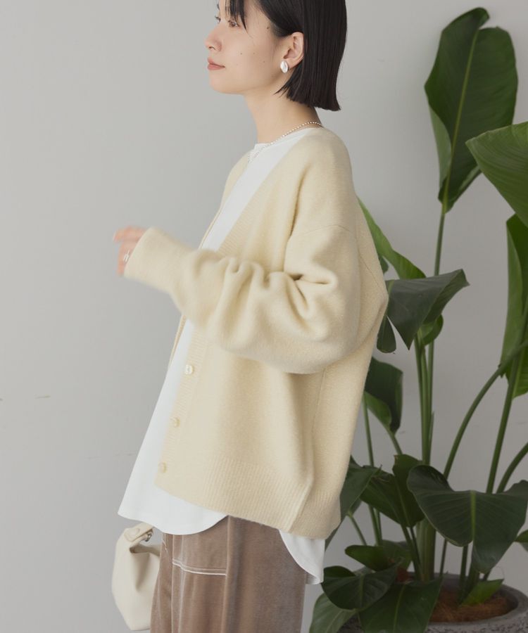 AMERICAN HOLIC「Vネックラメニットカーディガン」|カーディガン|