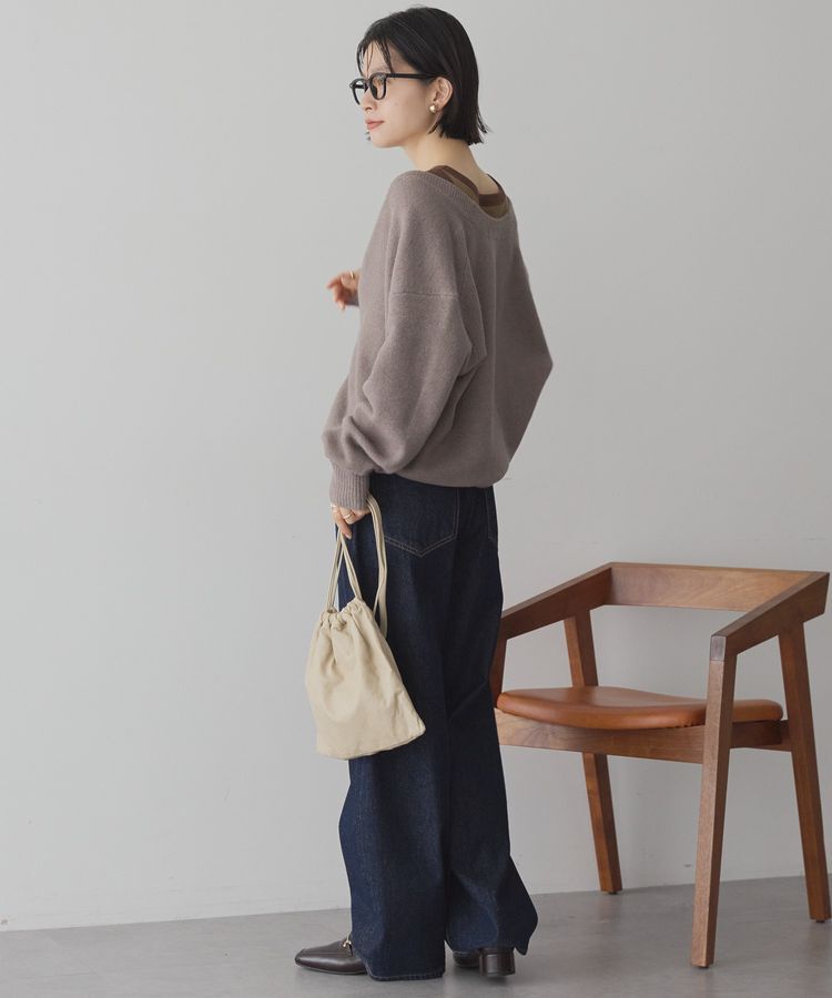 AMERICAN HOLIC「Vネックラメニットカーディガン」|カーディガン|