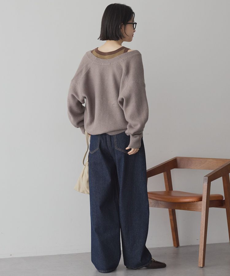 AMERICAN HOLIC「Vネックラメニットカーディガン」|カーディガン|