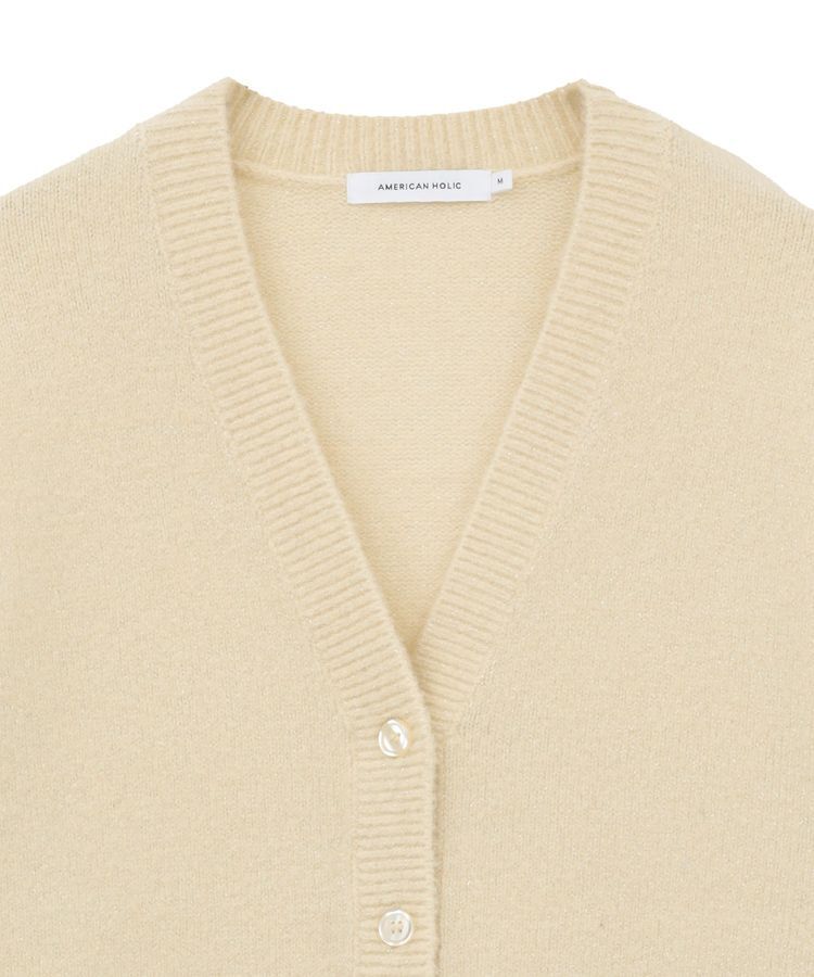 AMERICAN HOLIC「Vネックラメニットカーディガン」|カーディガン|