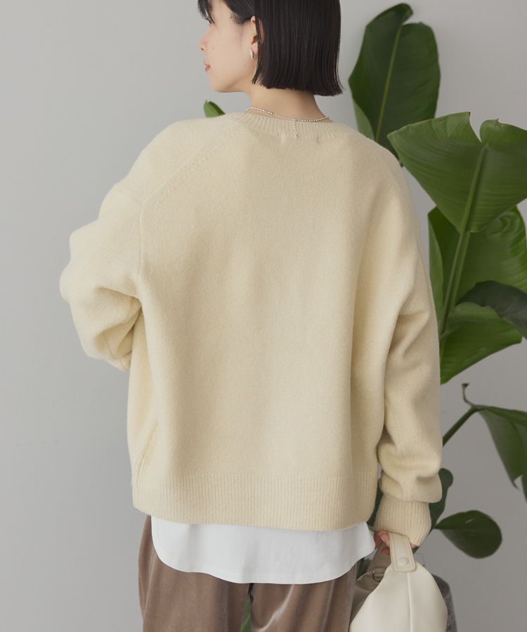 AMERICAN HOLIC「Vネックラメニットカーディガン」|カーディガン|