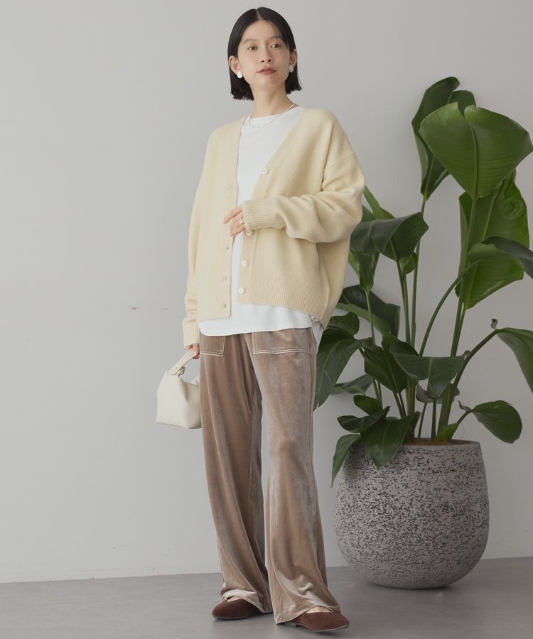 AMERICAN HOLIC「Vネックラメニットカーディガン」|カーディガン|