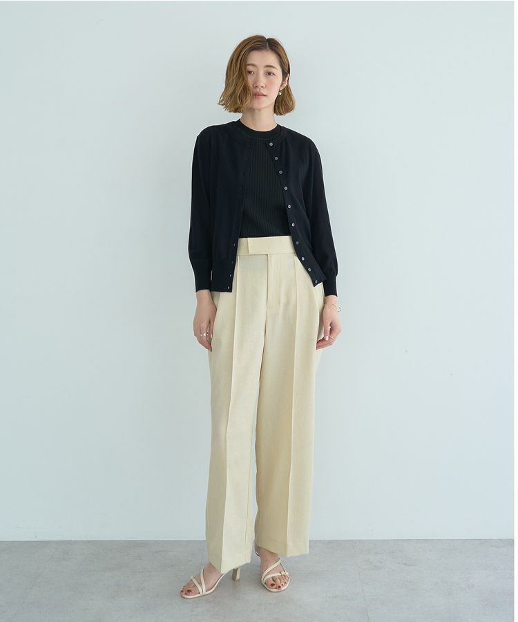 YECCA VECCA「リネンライクシャイニーツイルパンツ」|その他|