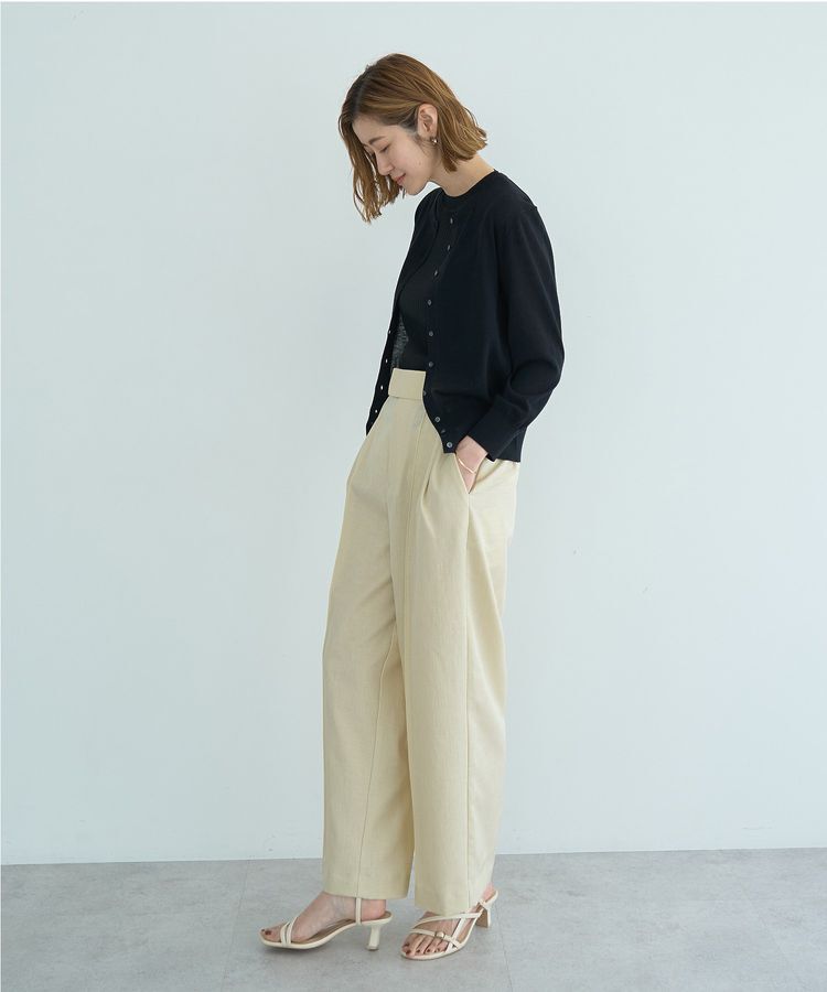 YECCA VECCA「リネンライクシャイニーツイルパンツ」|その他|