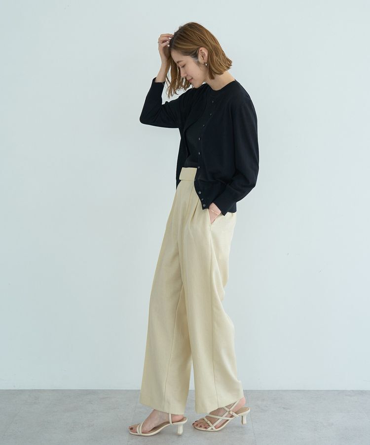 YECCA VECCA「リネンライクシャイニーツイルパンツ」|その他|