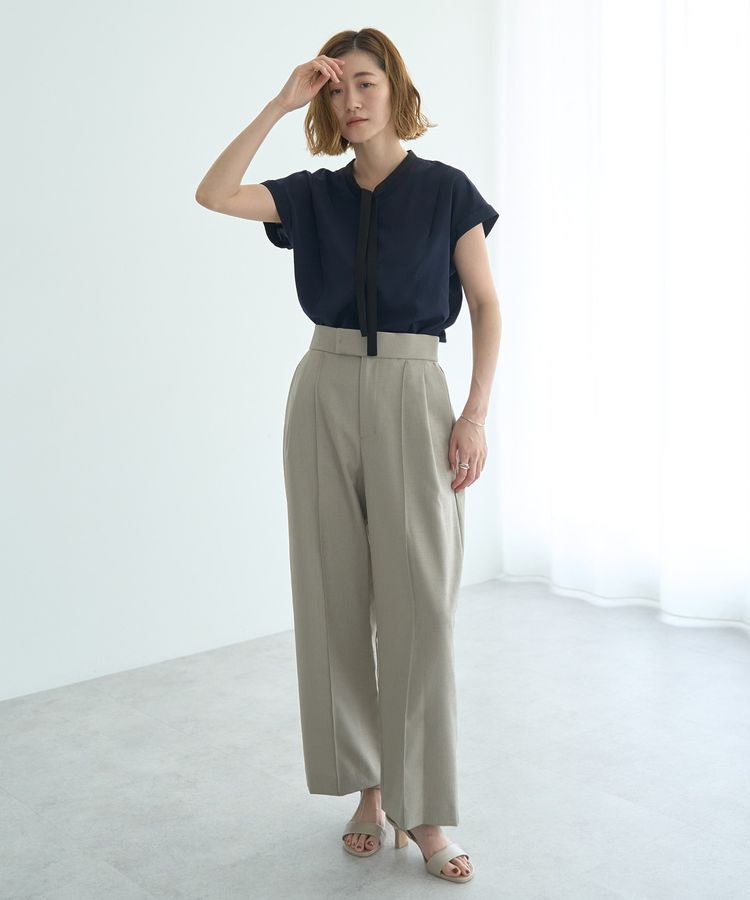 YECCA VECCA「リネンライクシャイニーツイルパンツ」|その他|