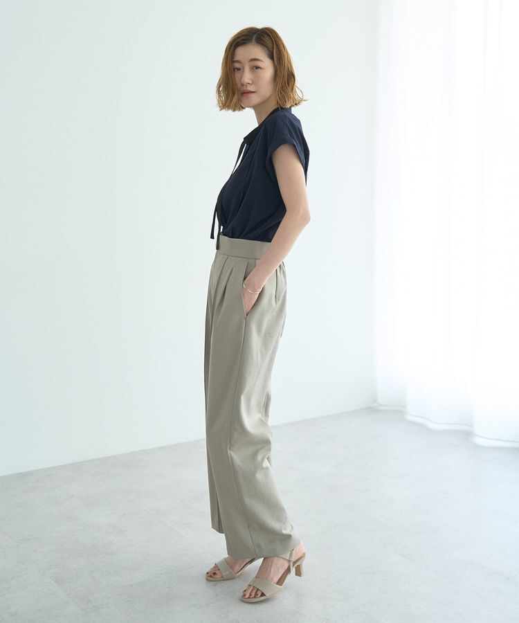 YECCA VECCA「リネンライクシャイニーツイルパンツ」|その他|