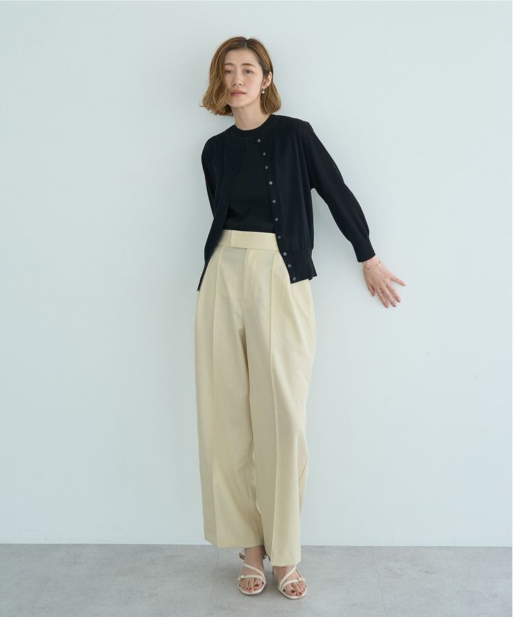 YECCA VECCA「リネンライクシャイニーツイルパンツ」|その他|