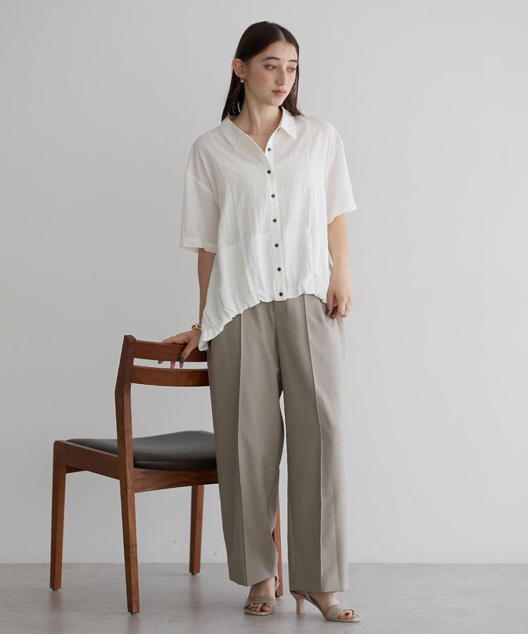 YECCA VECCA「リネンライクシャイニーツイルパンツ」|その他|