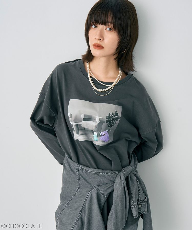 YECCA VECCA「【Whippi&Wrappi】プリントロンTee②」|Tシャツ・カットソー|
