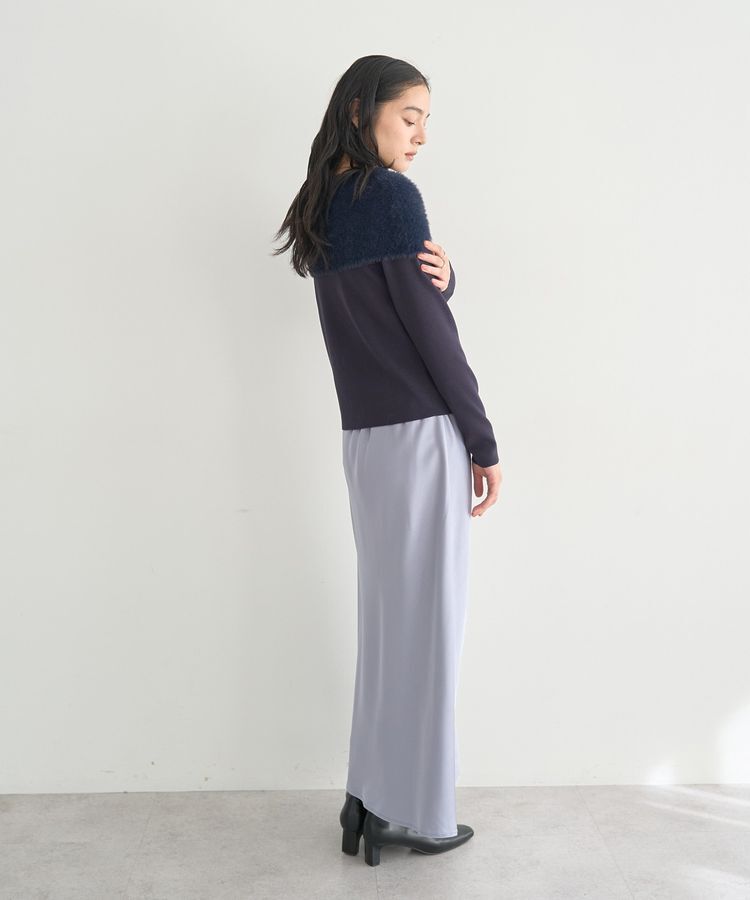 YECCA VECCA「ファーMIXオフショルニット」|ニット・セーター|