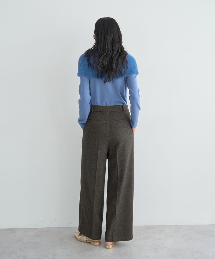 YECCA VECCA「ファーMIXオフショルニット」|ニット・セーター|