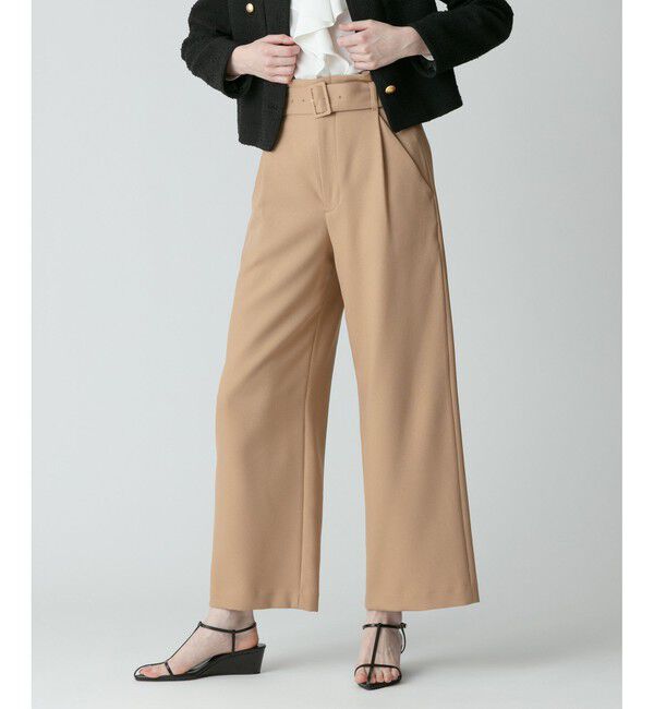 allureville「◇ウールライクポリBIGバックルパンツ」|その他|