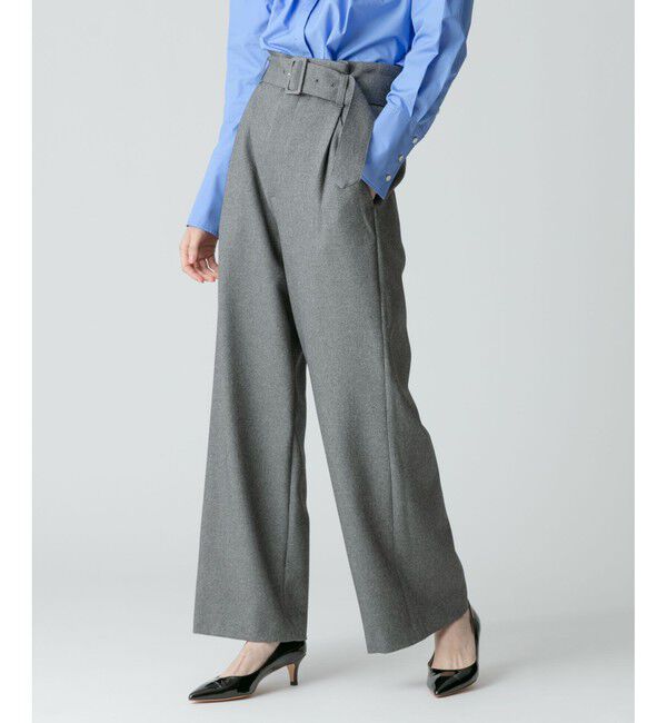 allureville「◇ウールライクポリBIGバックルパンツ」|その他|