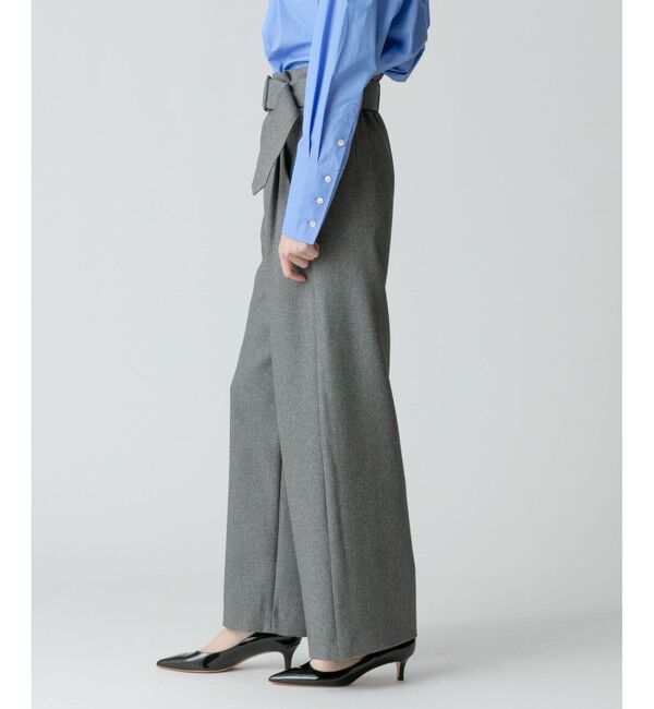 allureville「◇ウールライクポリBIGバックルパンツ」|その他|