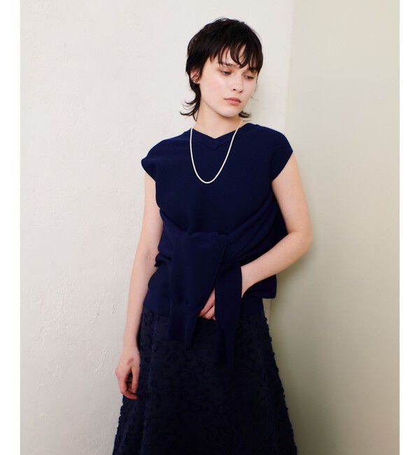 allureville「スラッシュアーム2WAY プルオーバー」|ニット・セーター|