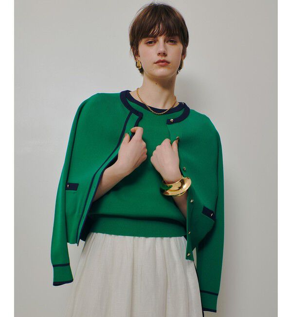 allureville「ハイショクポケットクルーカーディガン」|カーディガン|