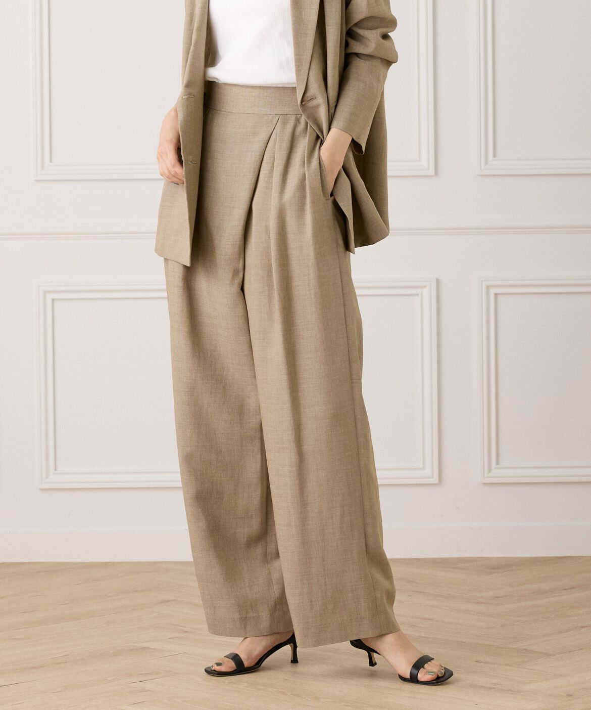 INED「ラップパンツ《la veille by SUPERIOR CLOSET》」|その他|ベージュ2