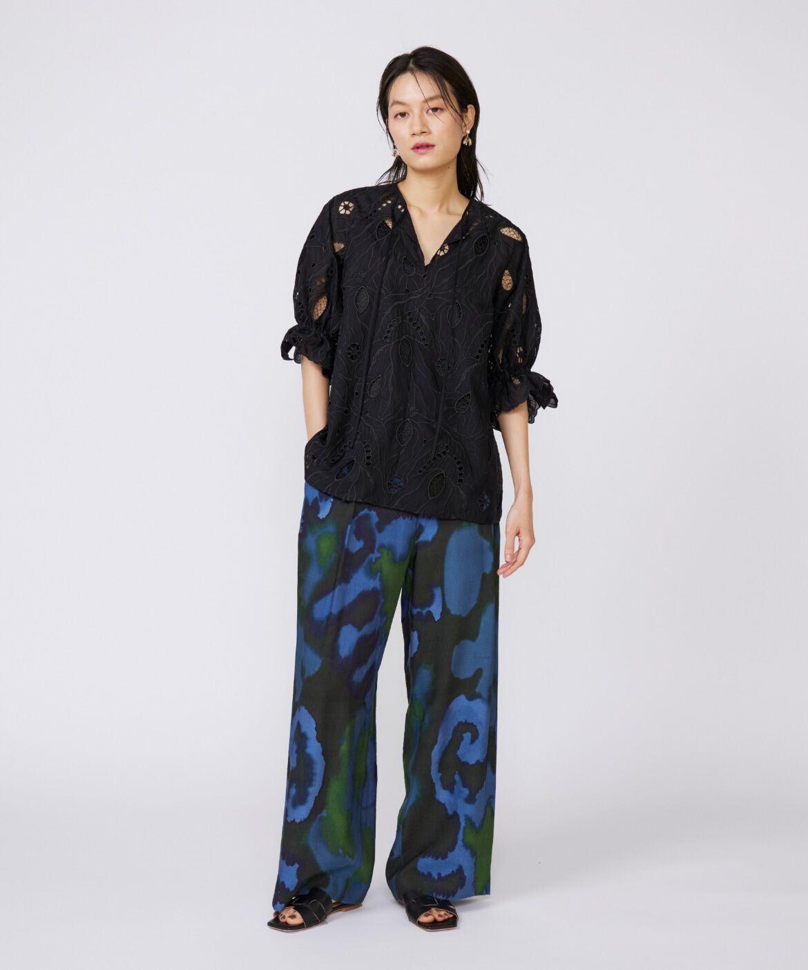 INED「《大きいサイズ》プリントパンツ《la veille by SUPERIOR CLOSET》」|その他|