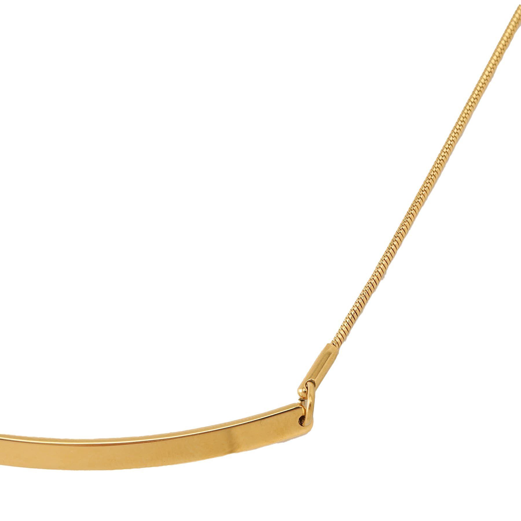 UNTITLED「【追加/ステンレス】カーヴィプレートショートネックレス」|ネックレス|