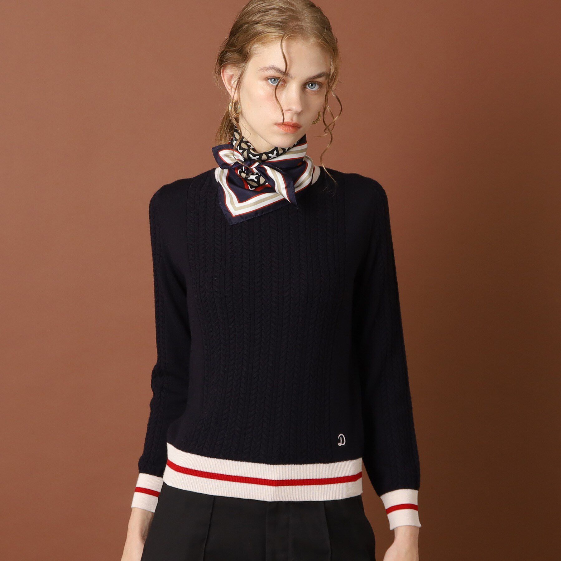 DRESSTERIOR「オーバーラップサークルシルクスカーフ」|バンダナ・スカーフ|