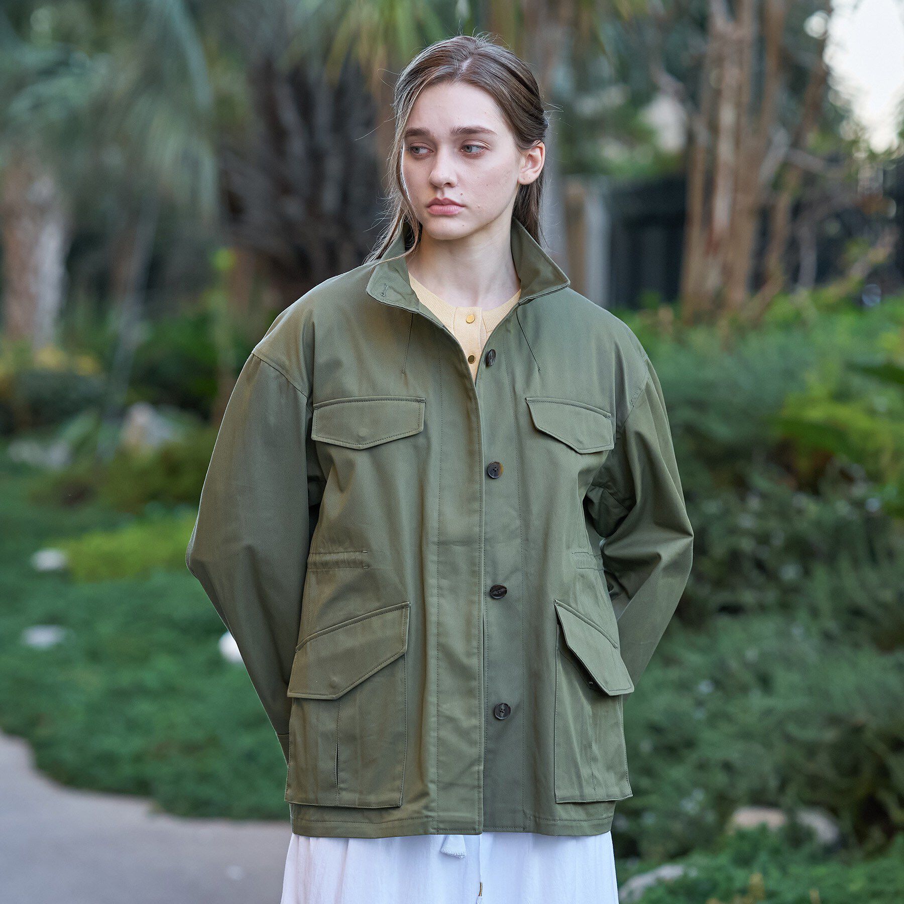 DRESSTERIOR「コンパクトコットンミリタリーブルゾン」|ブルゾン・スタジャン|