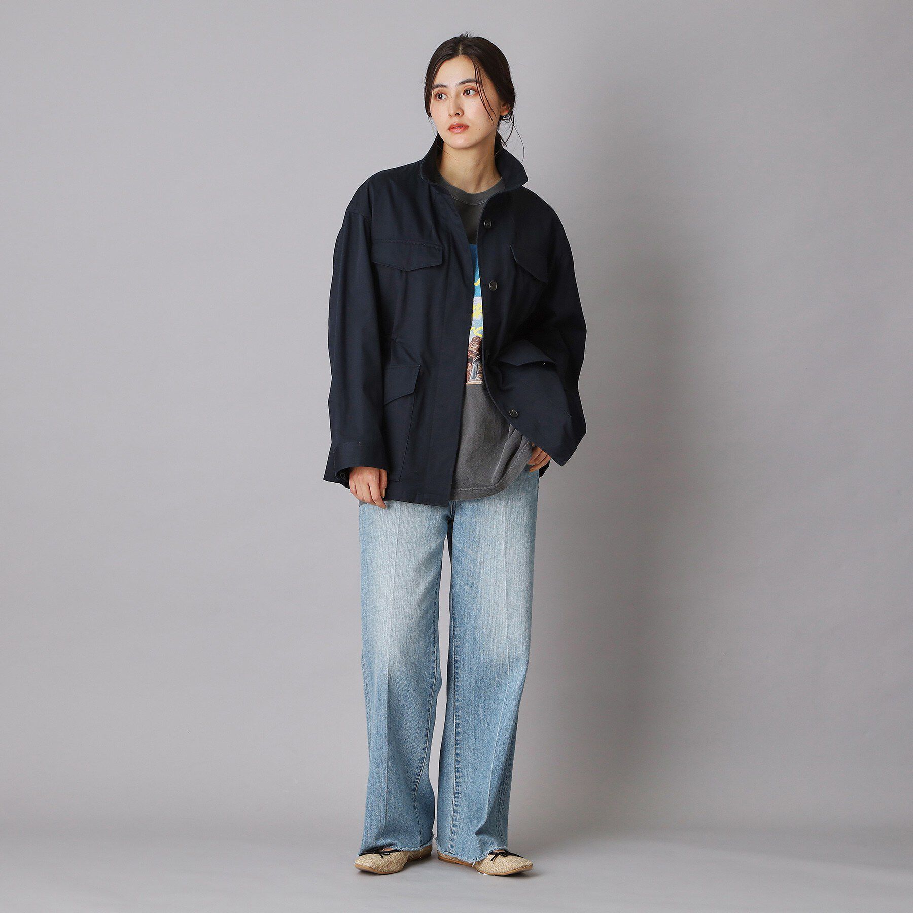 DRESSTERIOR「コンパクトコットンミリタリーブルゾン」|ブルゾン・スタジャン|