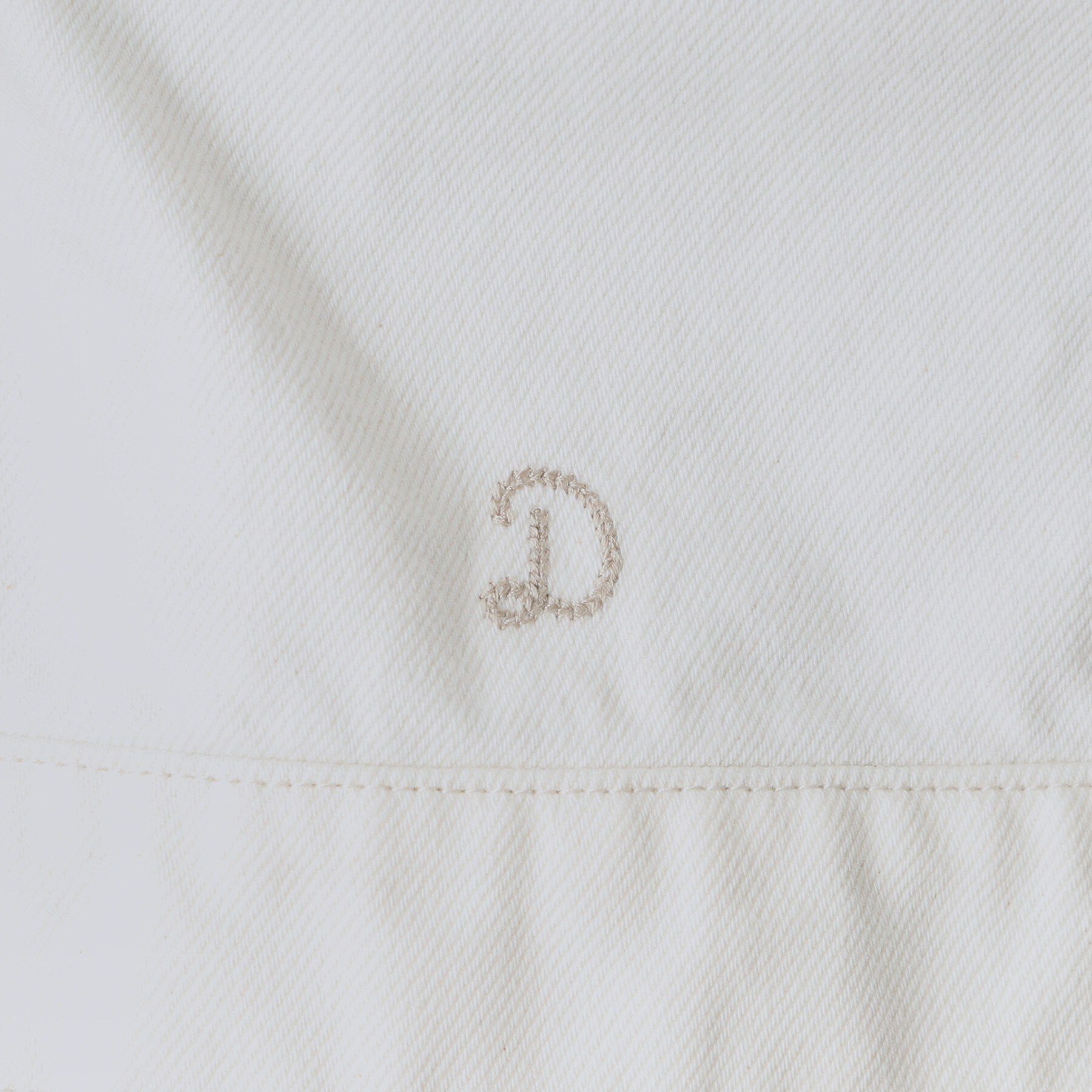 DRESSTERIOR「ヴィンテージバンドカラーGジャンホワイト」|デニムジャケット|