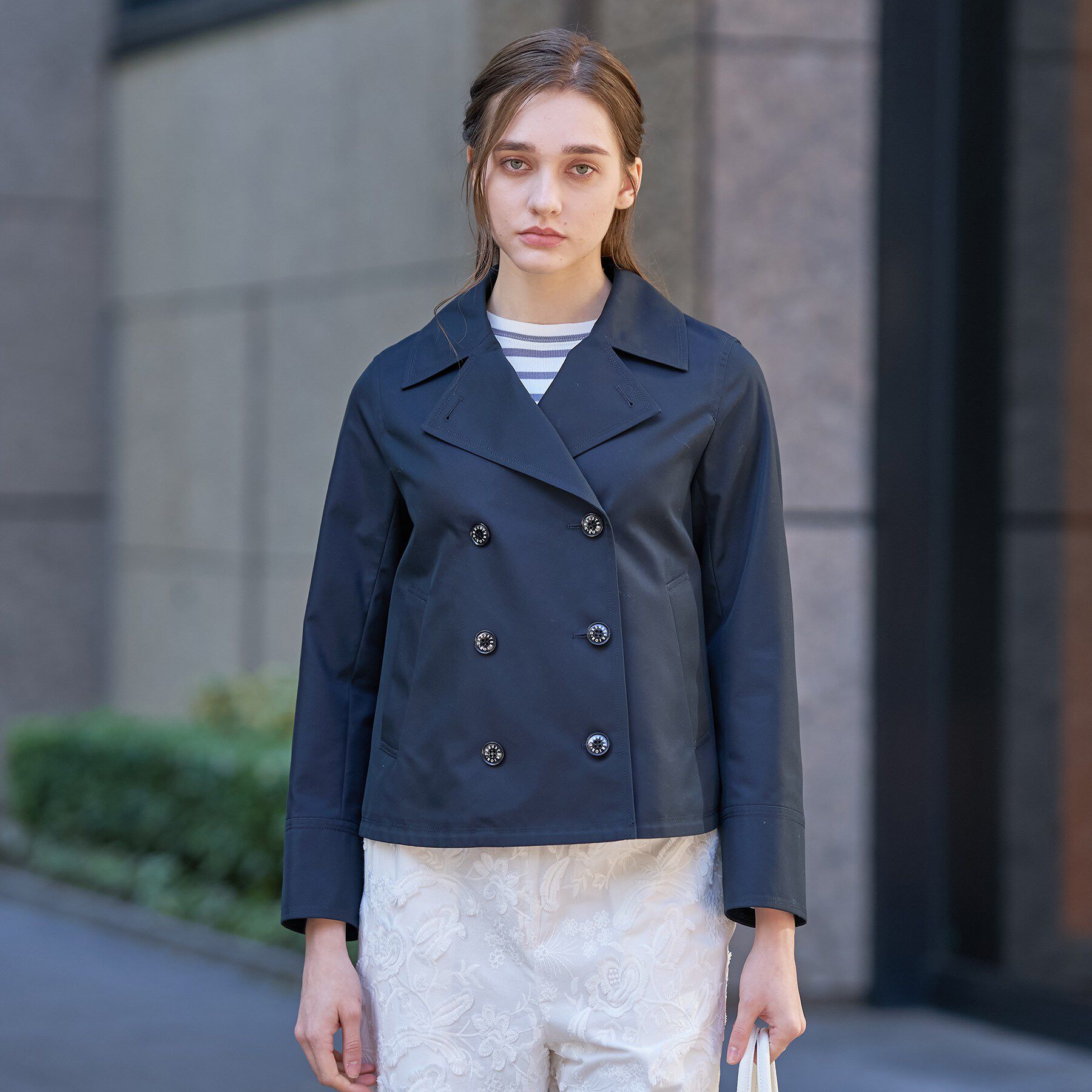 DRESSTERIOR「【撥水素材】Aラインショートトレンチコート」|トレンチコート|