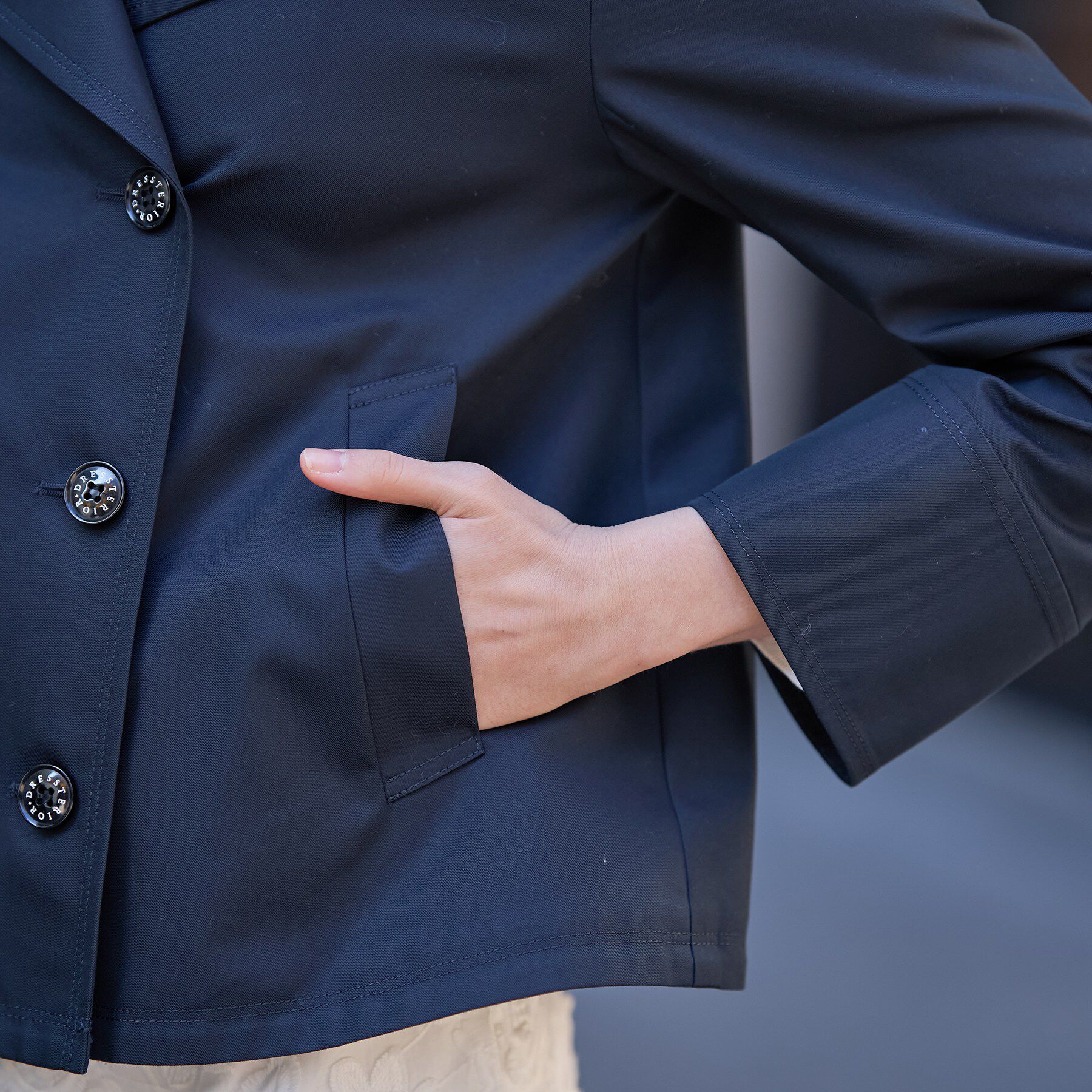 DRESSTERIOR「【撥水素材】Aラインショートトレンチコート」|トレンチコート|