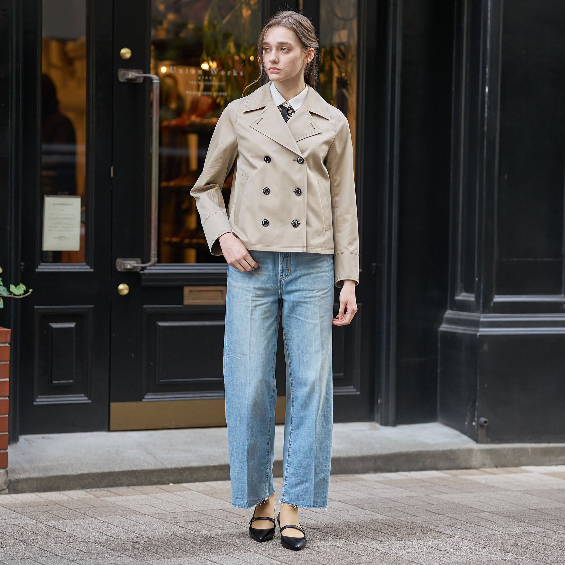 DRESSTERIOR「【撥水素材】Aラインショートトレンチコート」|トレンチコート|