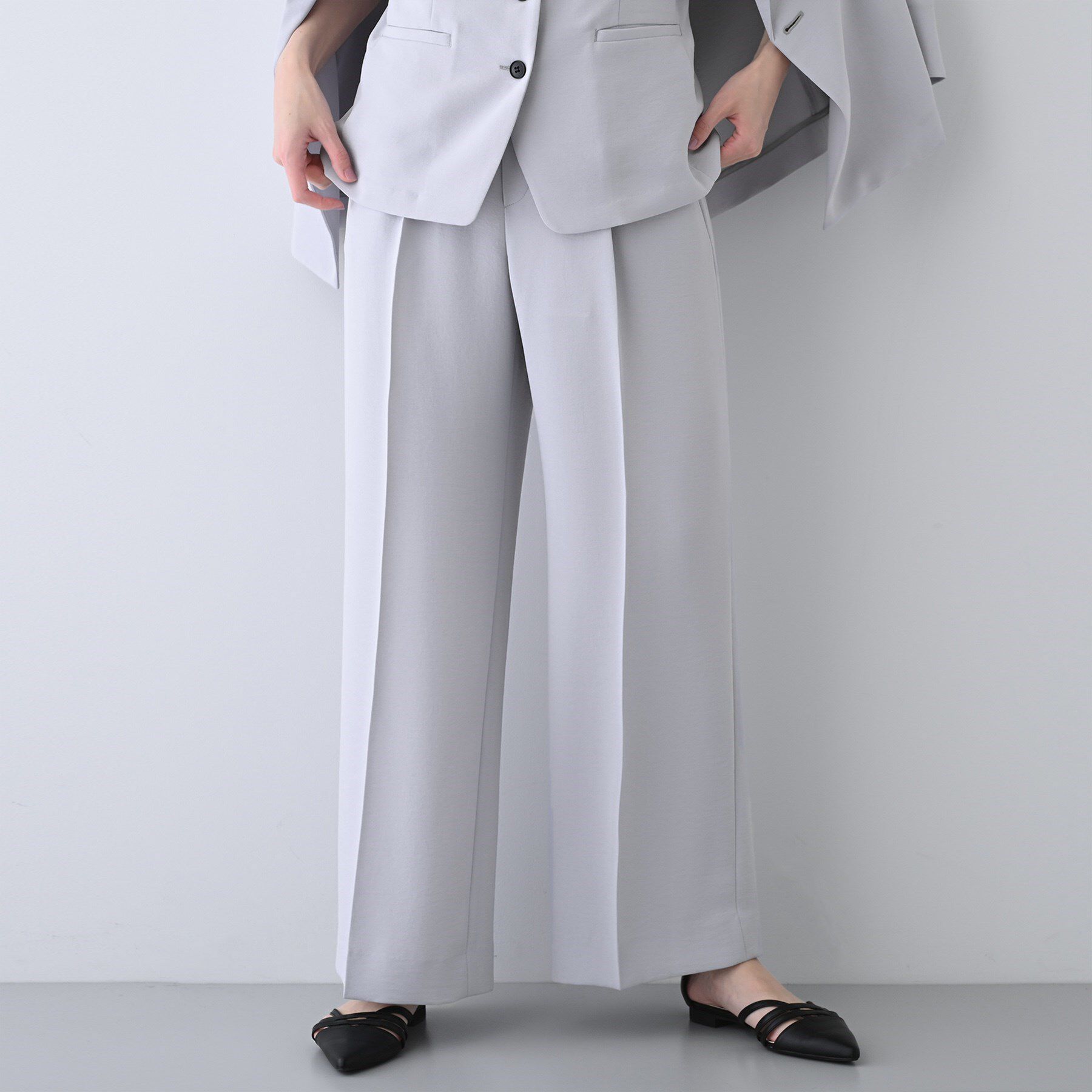 INDIVI「【着る日傘/遮熱/UVケア】ワイドパンツ」|スーツ|