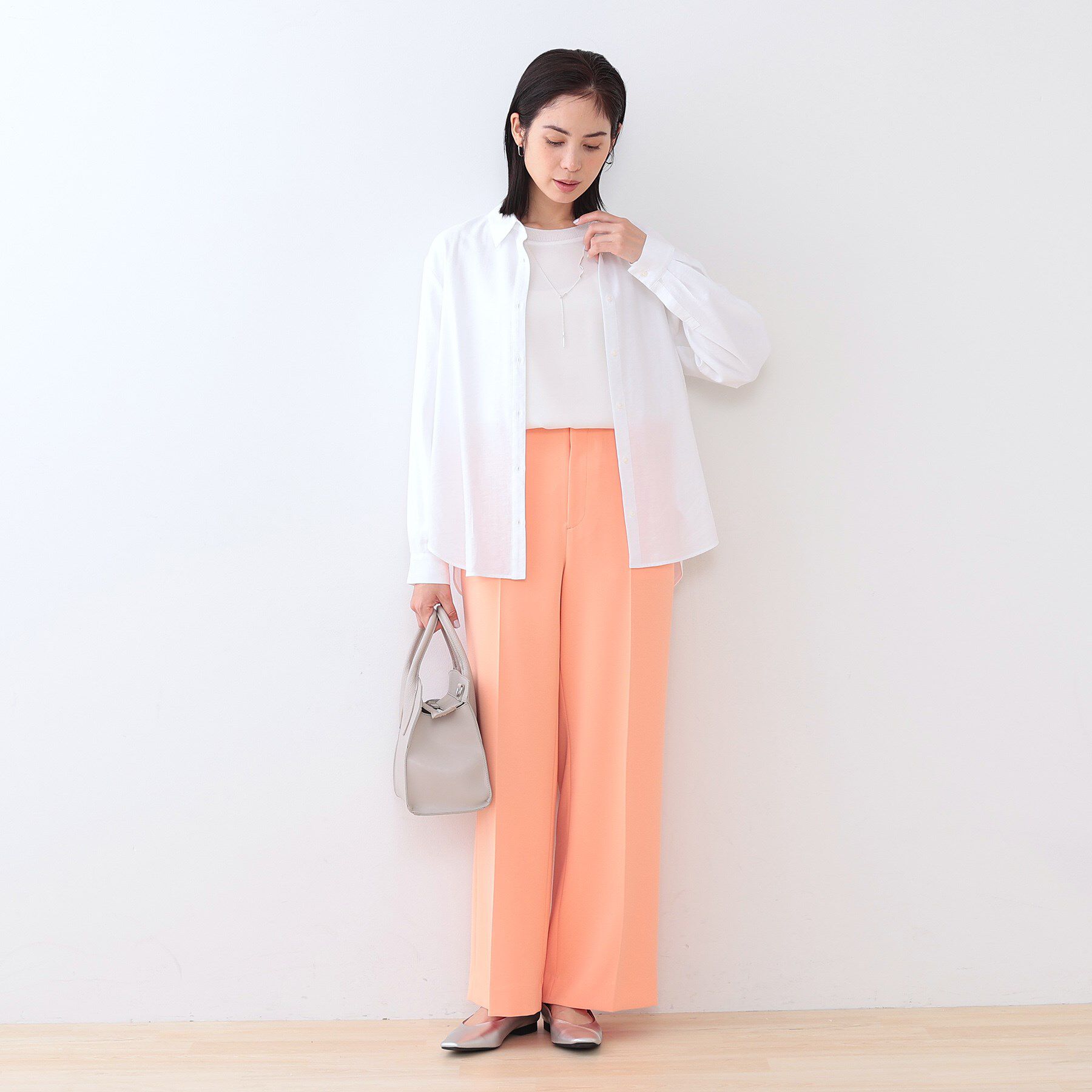 INDIVI「【洗える／シアー】ドビーストライプシャツ」|シャツ・ブラウス|