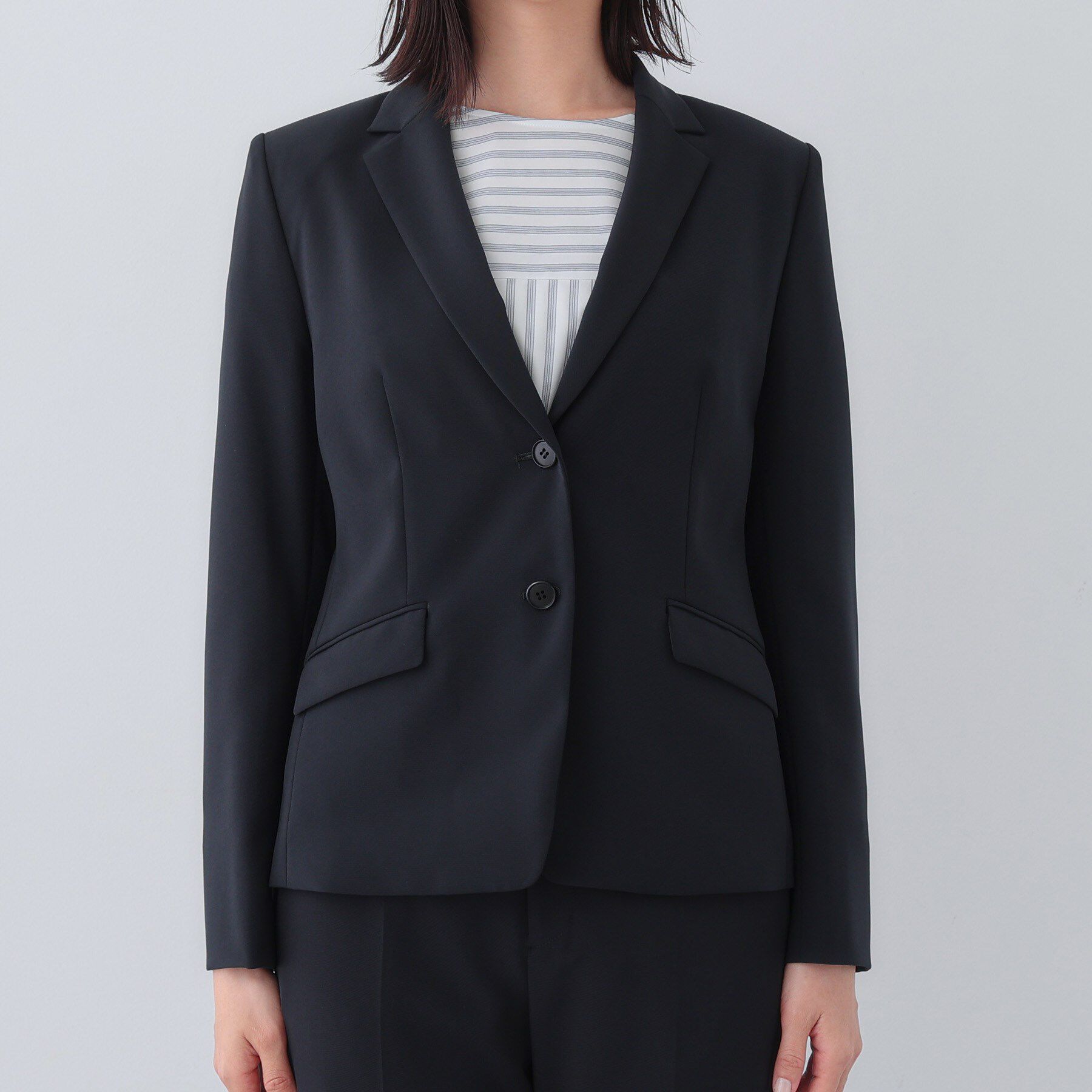 INDIVI「【洗える／リクルートスーツ】2つボタンテーラードカラージャケット」|スーツ|