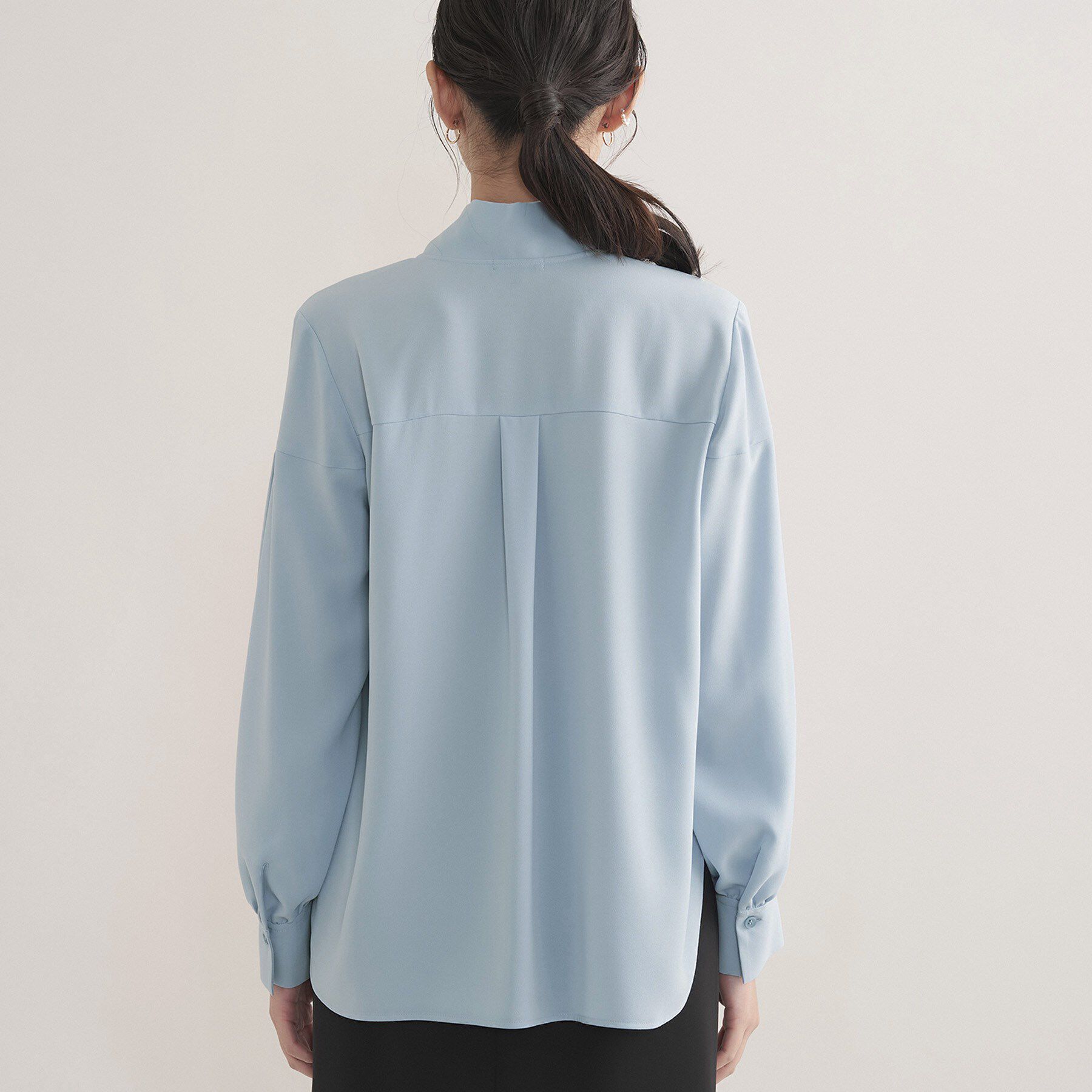 INDIVI「【セレモニー／洗える】ジョーゼットボウタイブラウス」|シャツ・ブラウス|