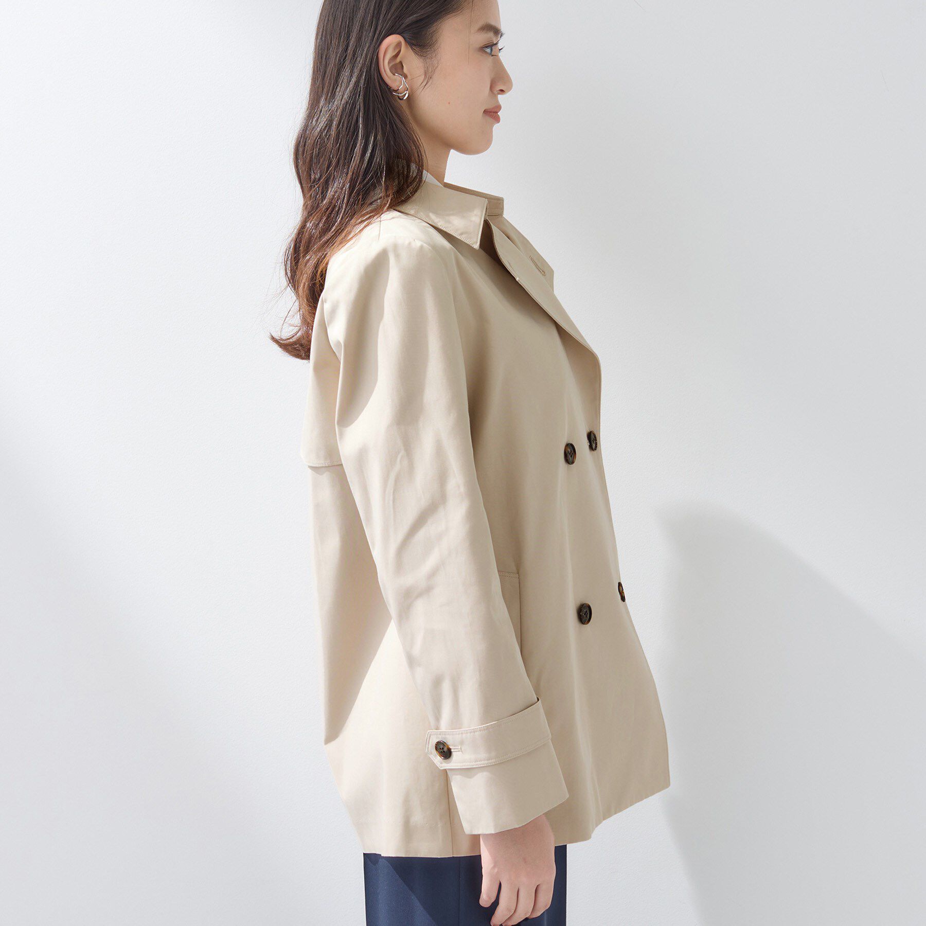 INDIVI「【花粉付着防止／撥水／UVケア】名品トレンチコート」|トレンチコート|