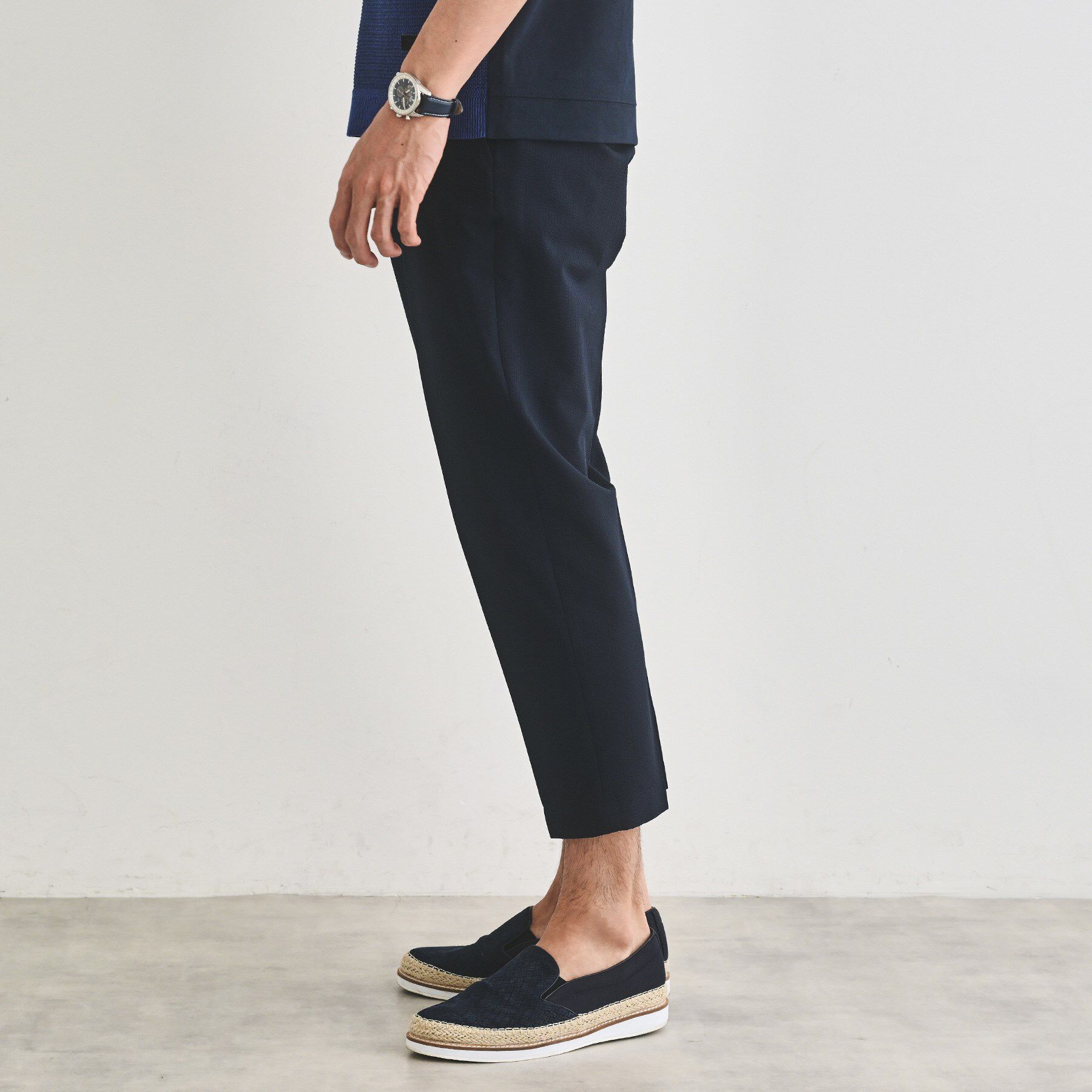 TAKEO KIKUCHI「サッカーストライプ サイドゴアウエスト 8分丈 パンツ」|その他|