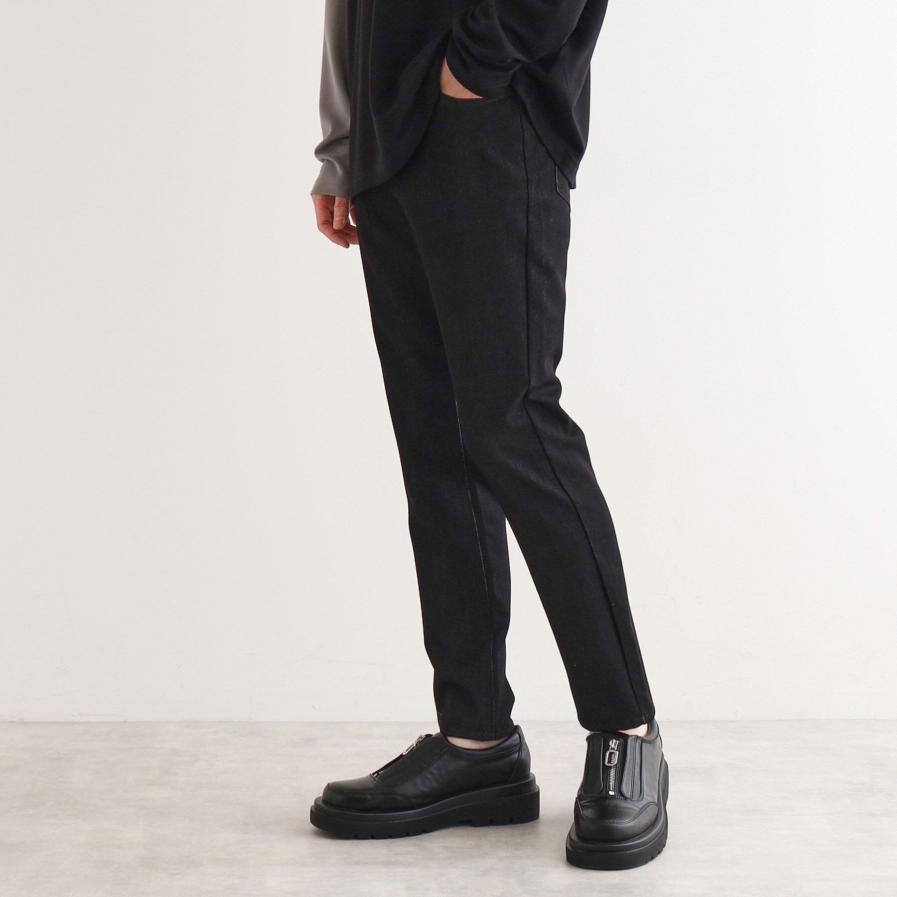 tk.TAKEO KIKUCHI「イージーストレッチスキニー」|その他|ブラック(419)