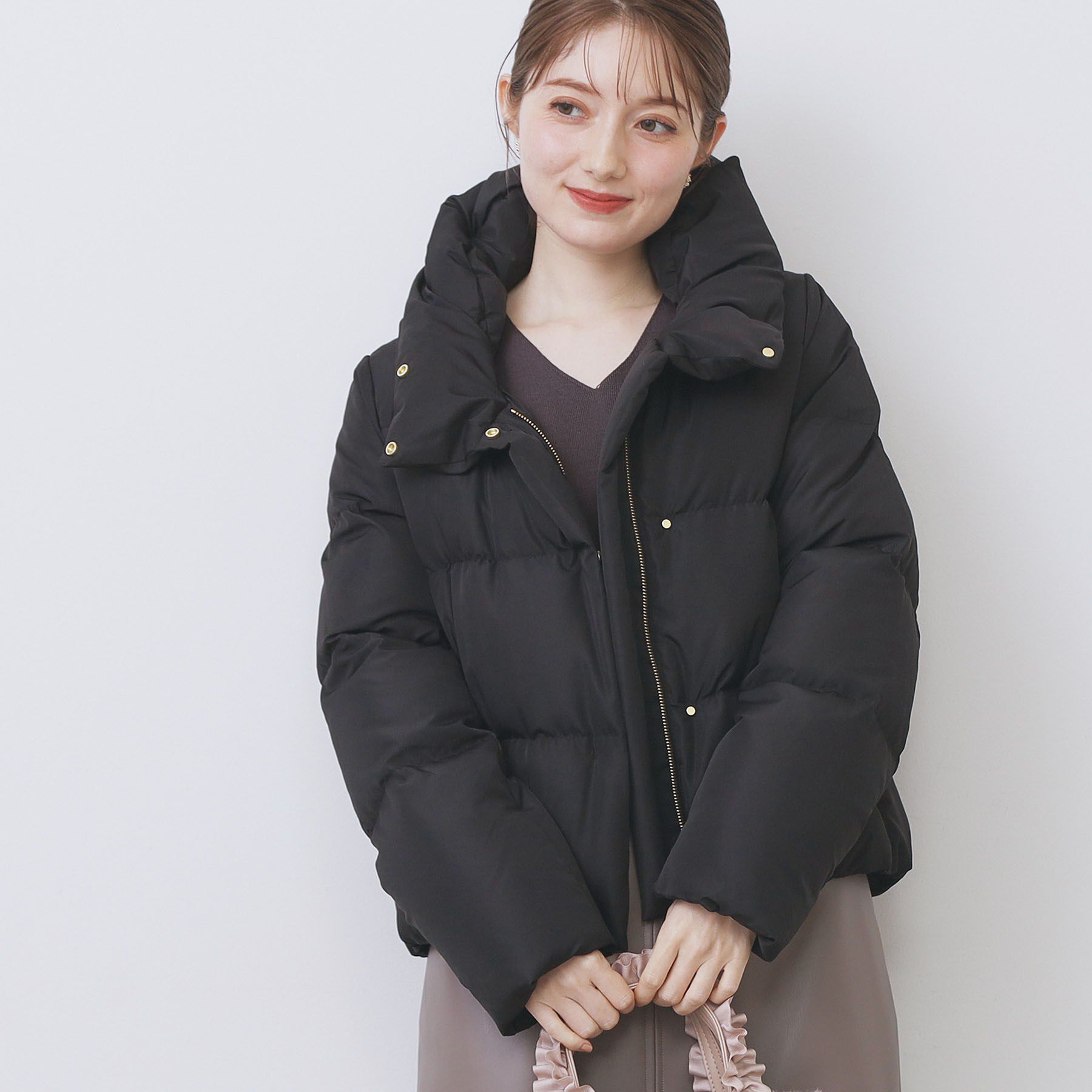 KAWADAダウンショートコート【撥水/洗濯機OK/静電気防止裏地】《XS～LL