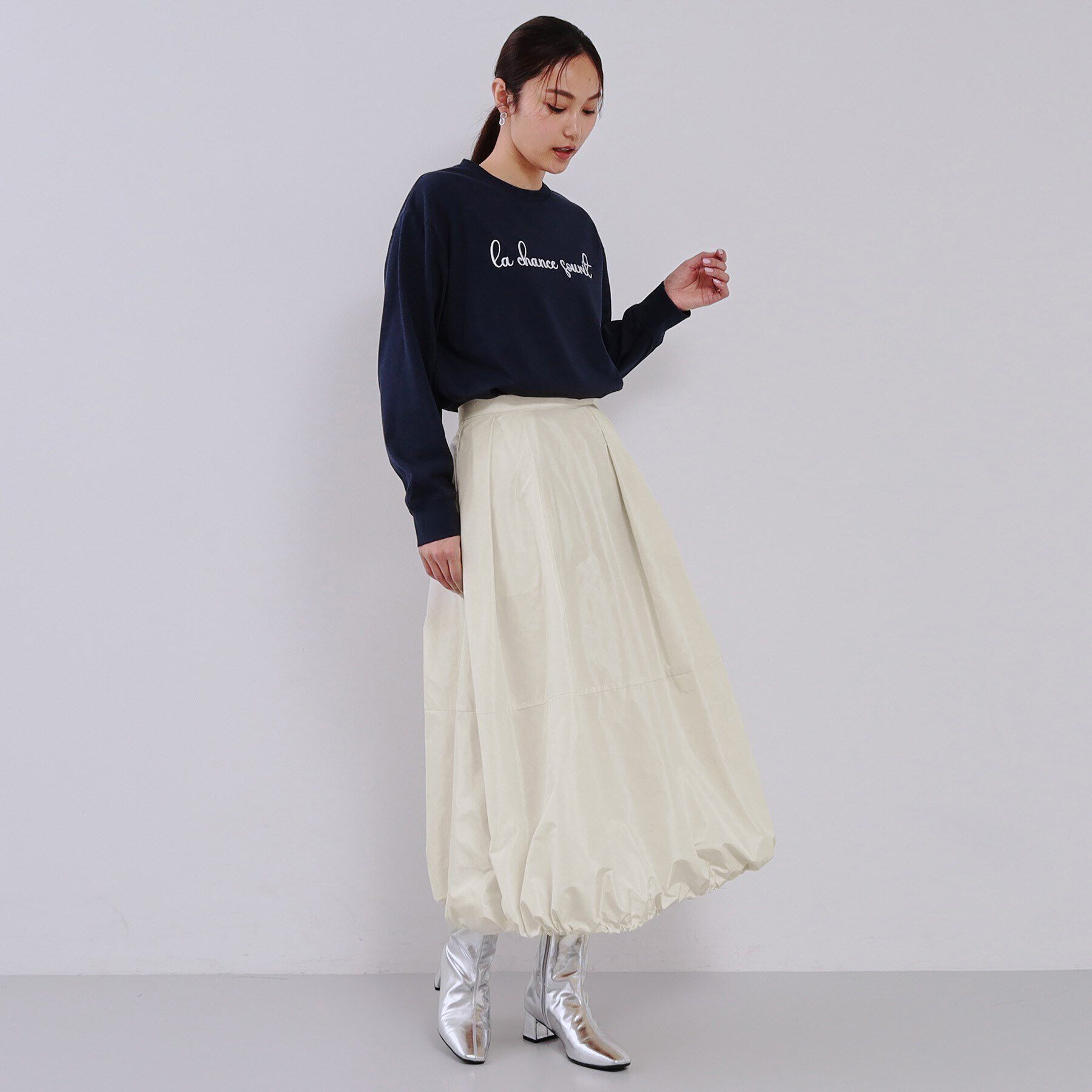 OPAQUE.CLIP「2WAYタックフレアスカート【洗濯機洗い可】」|スカート|